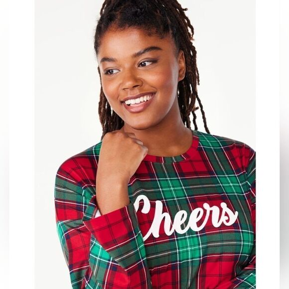 Nwt Joyspun Women’s Long Sleeve Tee and Joggers, 2-Piece Pajama Set, Size 2XL - Picture 2 of 7